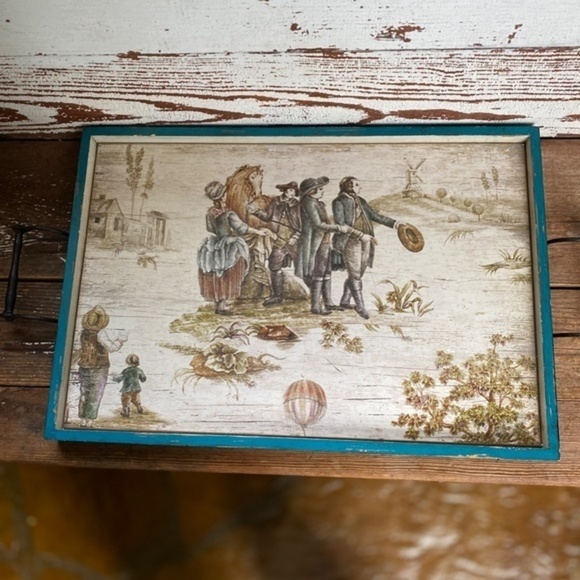 Whimsical Handle Wooden Tray - Picture 8 of 8